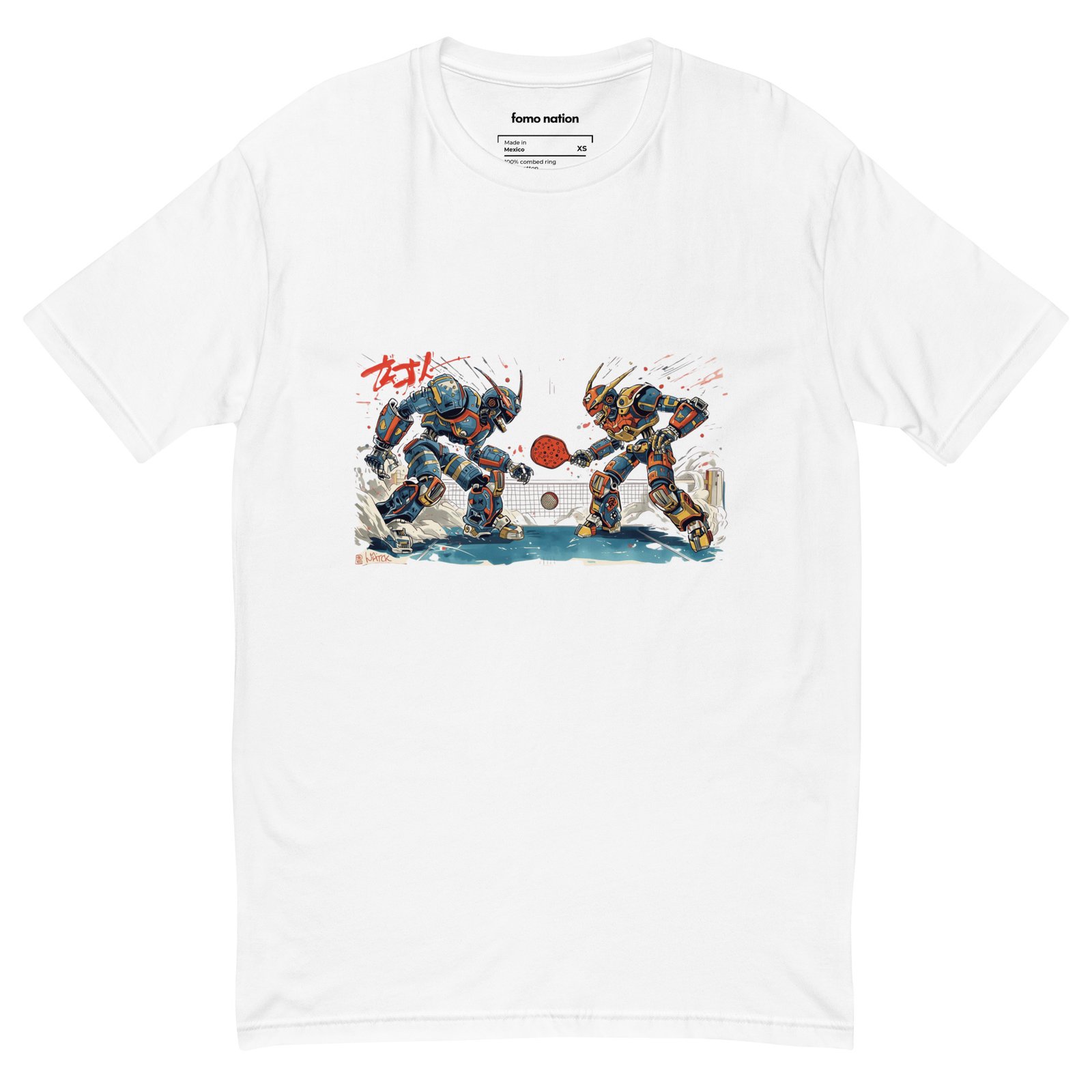 Short Sleeve Fitted Anime Fighting T-Shirt