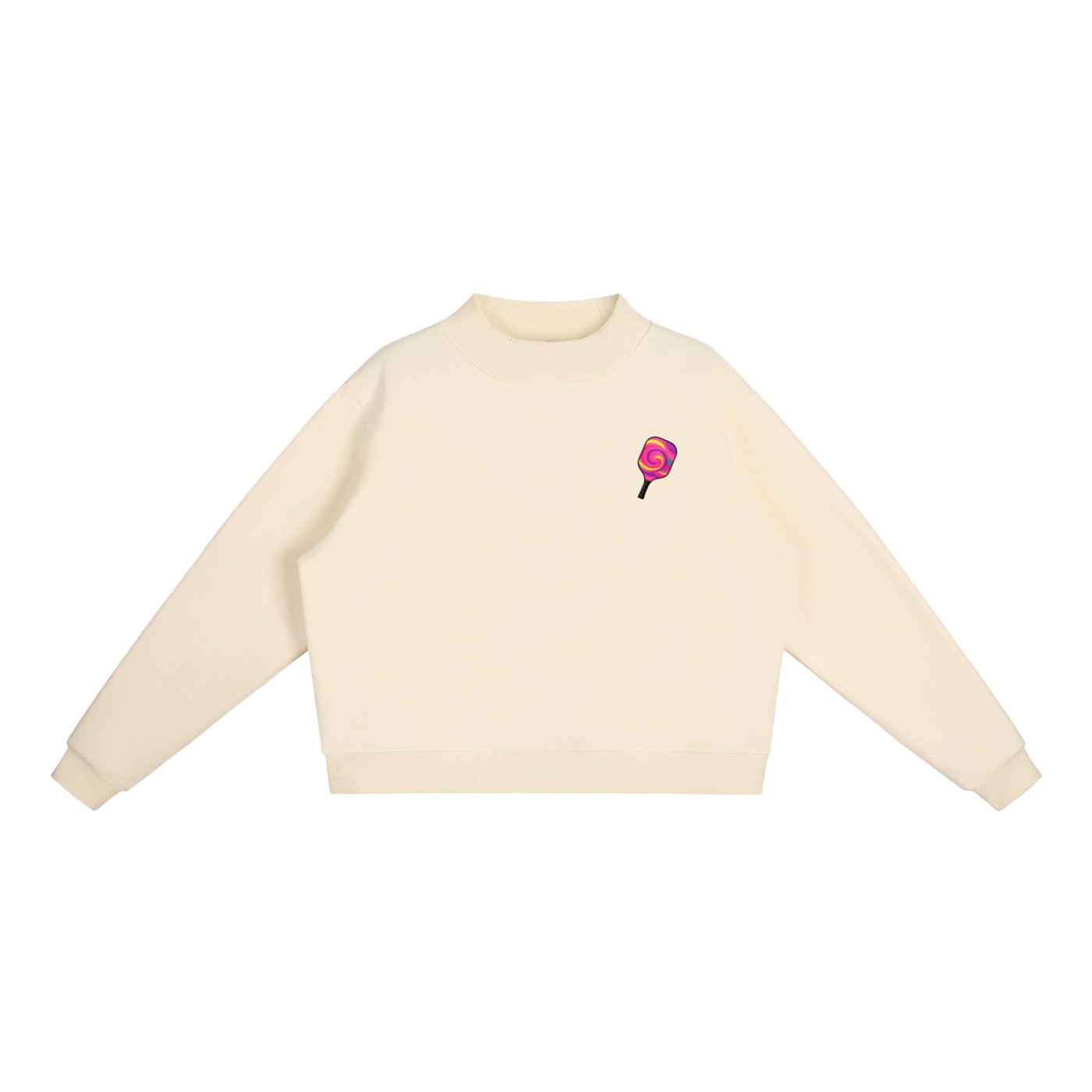 Essential Fleece Mock-Neck Crew Sweatshirt - Image 3