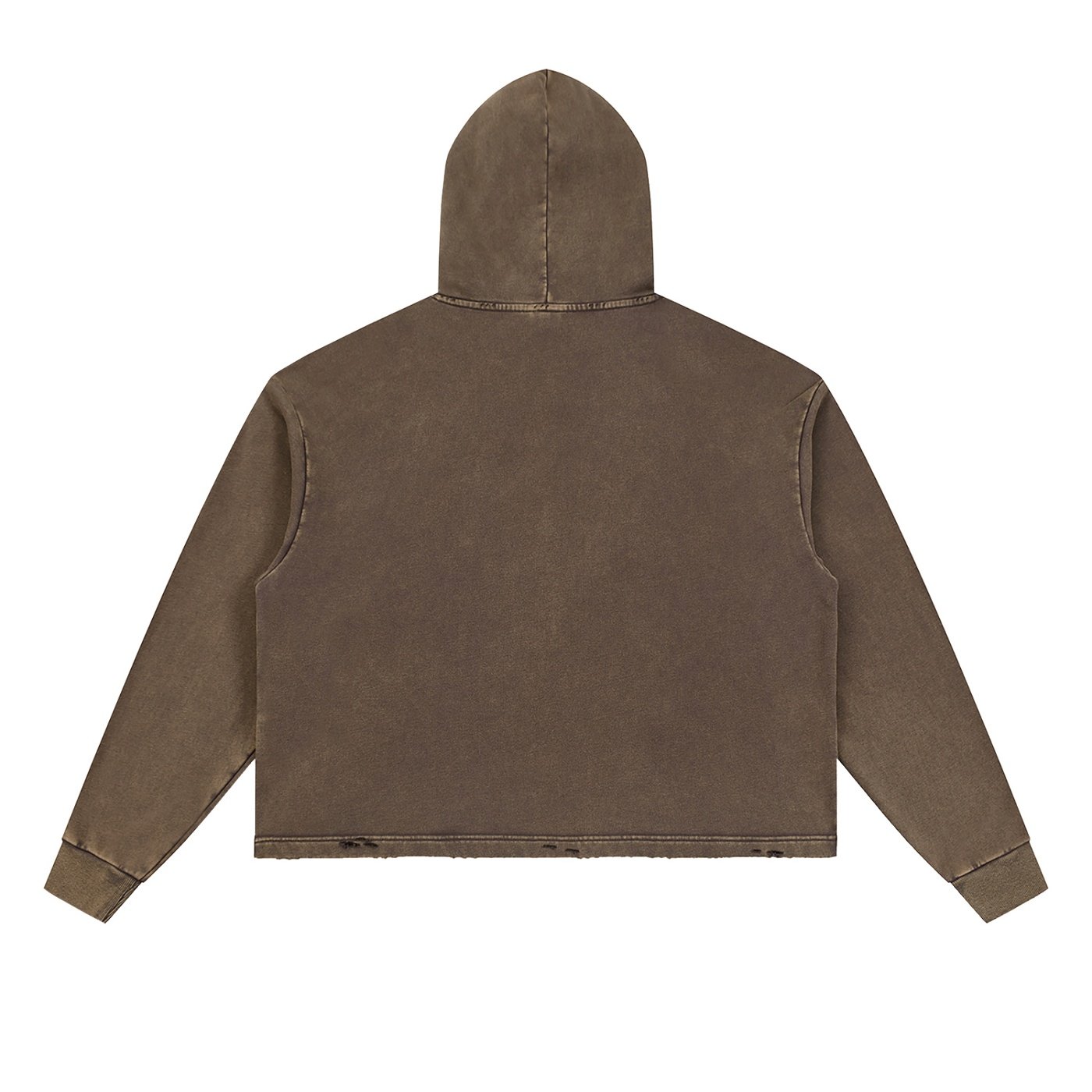 Vintage Washed Frayed-Hem Hoodie - Image 8