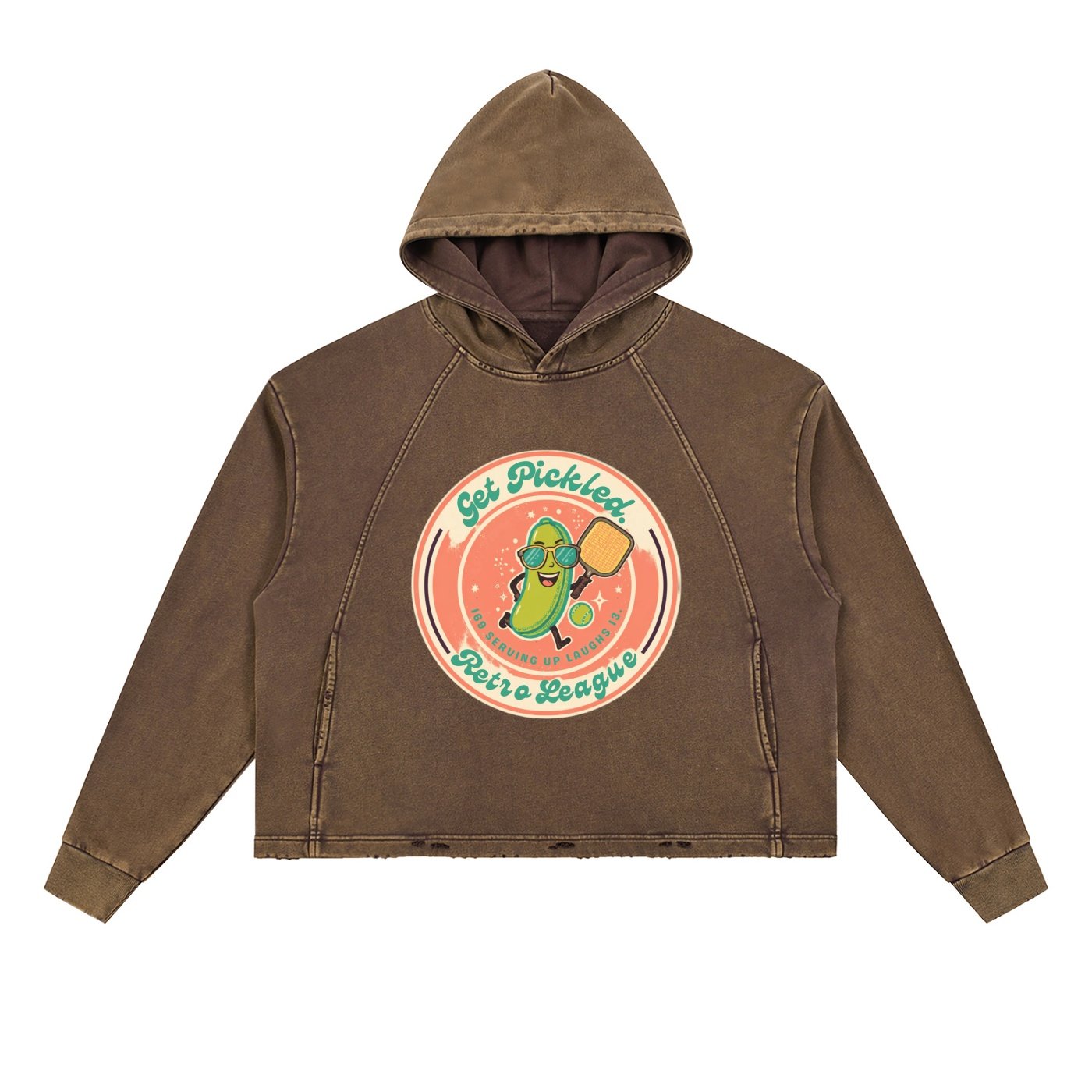Vintage Washed Frayed-Hem Hoodie - Image 7