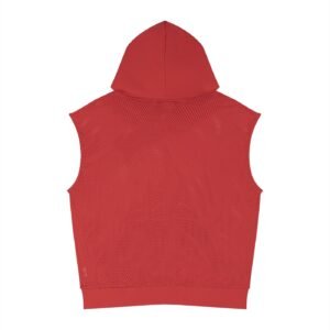 Unisex Panel Mesh Sleeveless Hoodie