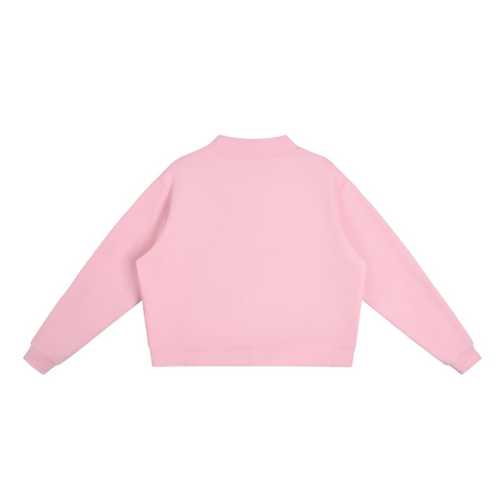 Essential Fleece Mock-Neck Crew Sweatshirt
