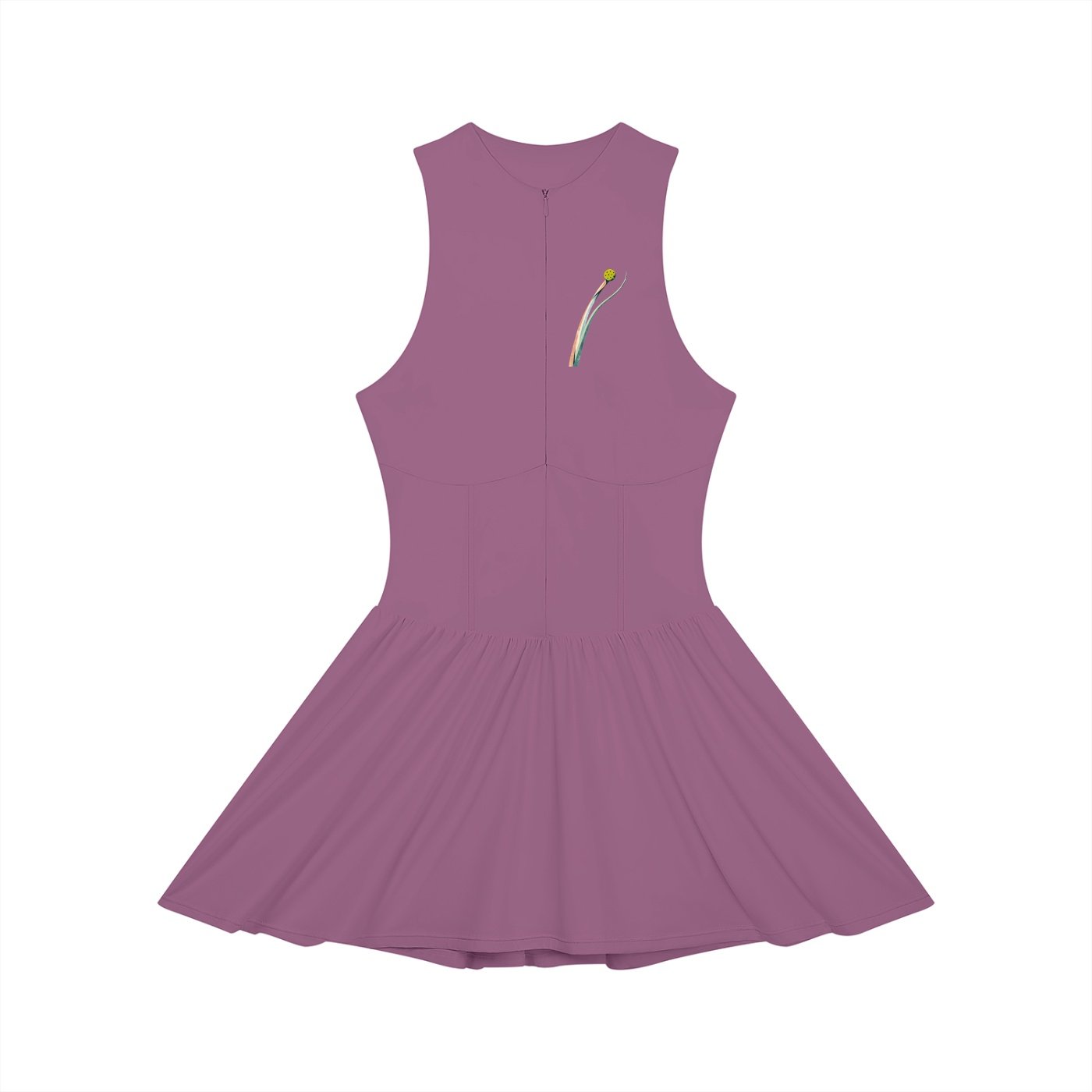 Women’s Ruched Sleeveless Full-Zip Dress