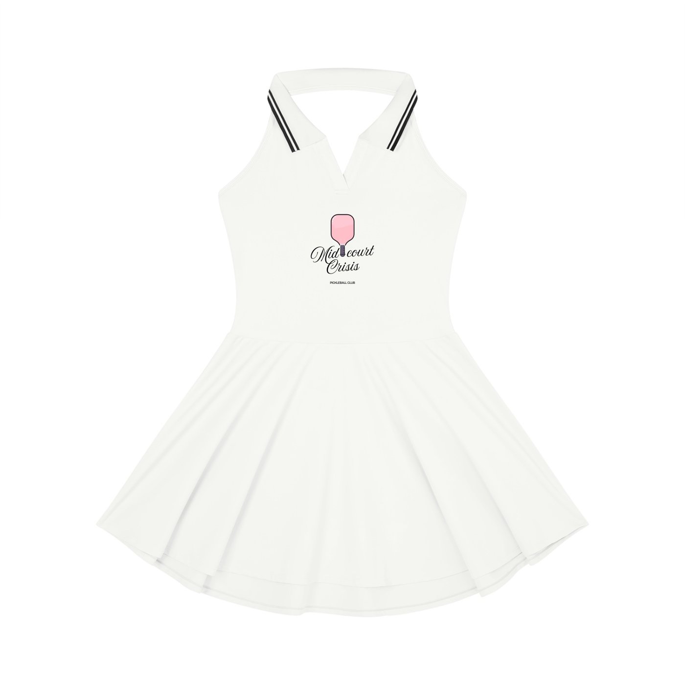 Women's Collared Halter A-Line Dress