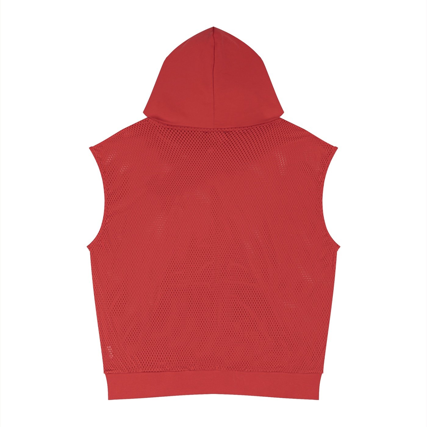 Unisex Panel Mesh Sleeveless Hoodie - Image 2