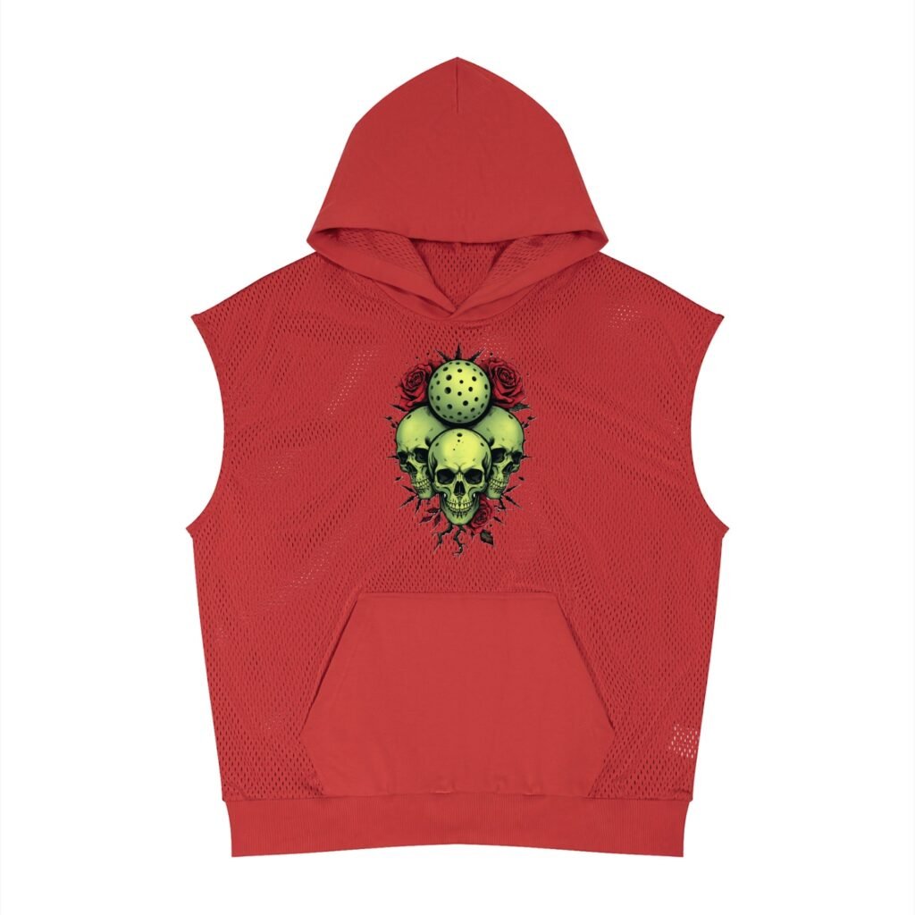 Unisex Panel Mesh Sleeveless Hoodie