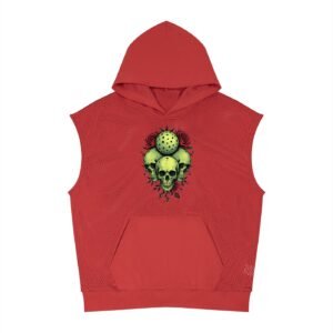 Unisex Panel Mesh Sleeveless Hoodie