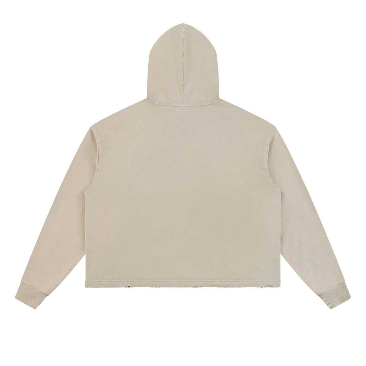 Vintage Washed Frayed-Hem Hoodie - Image 4