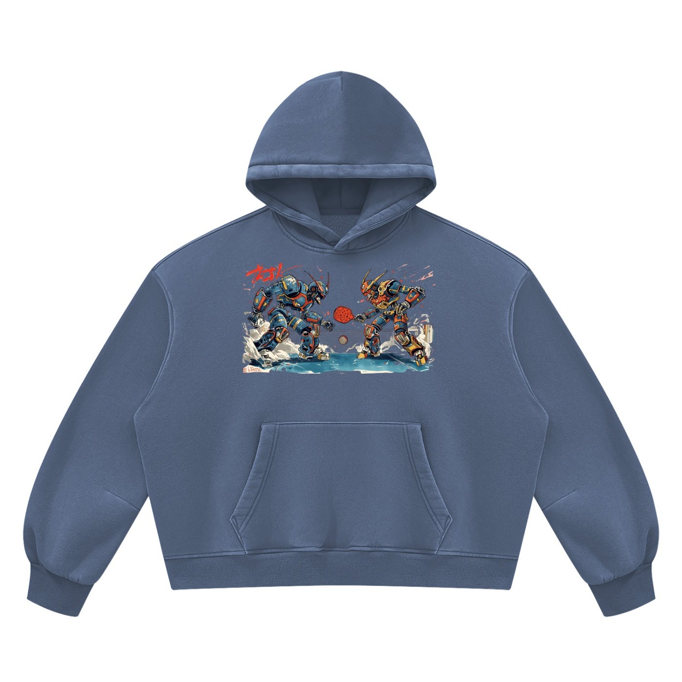 Unisex Vintage Wash Boxy Fleece Hoodie - Image 7