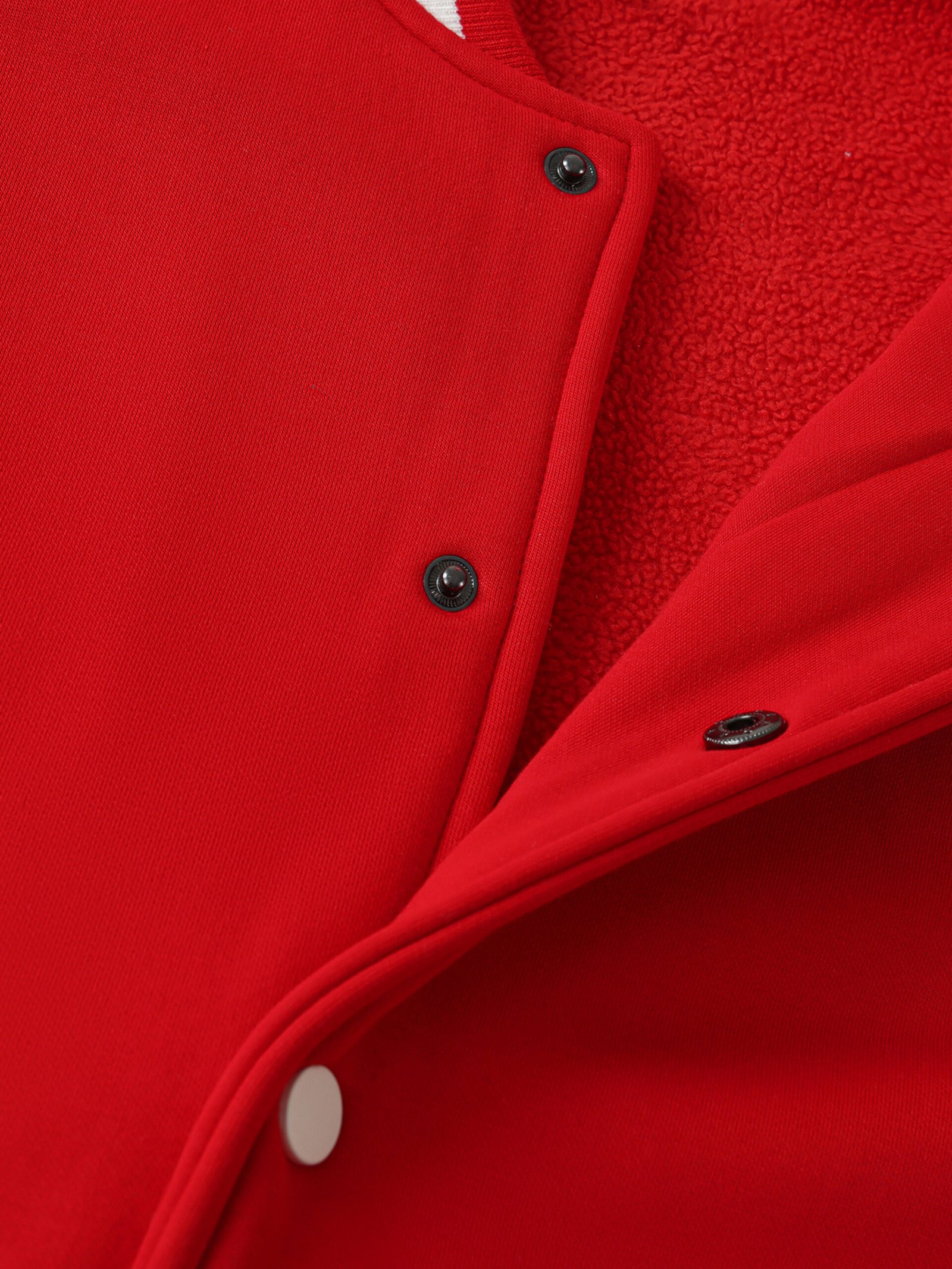 Two-Tone Fleeced Varsity Jacket - Image 9