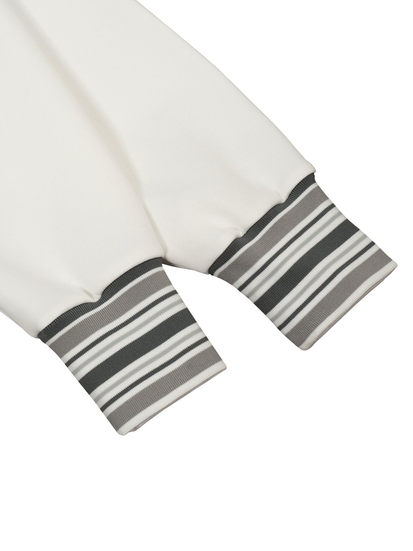 Striped Rib Collar Zip Jacket - Image 3