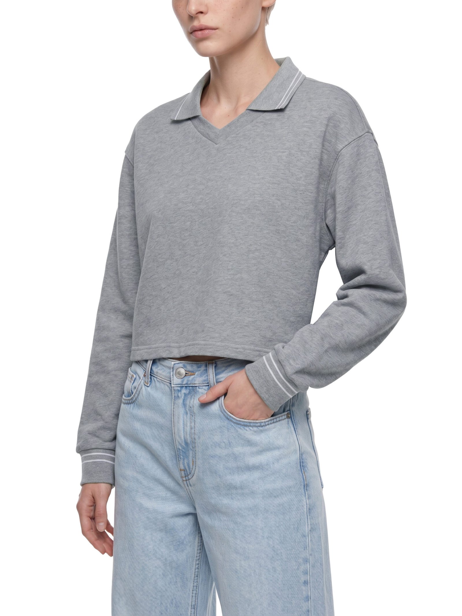 Women’s Crop Collared Sweatshirt - Image 7