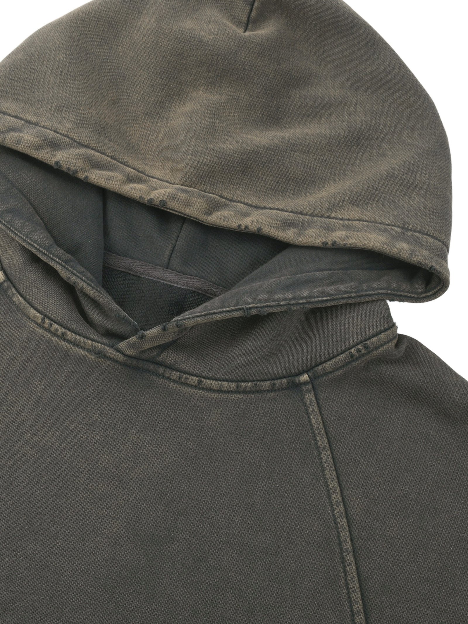 Vintage Washed Frayed-Hem Hoodie - Image 9